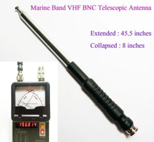 Antenne télescopique portable Marine Band VHF VHF BNC - Photo 1/2
