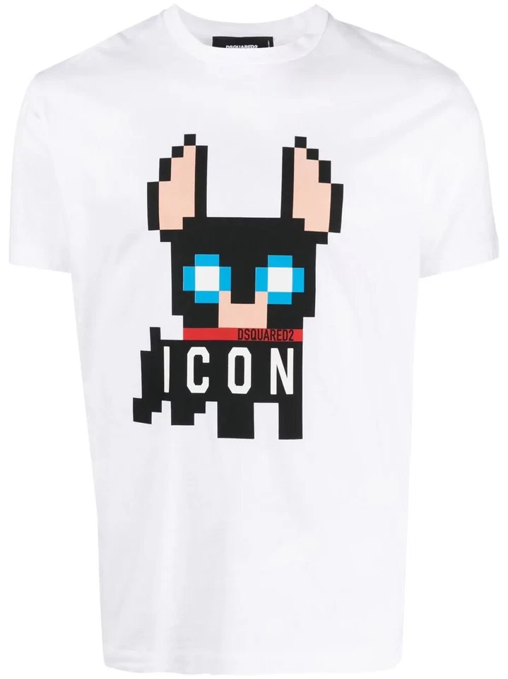 Dsquared2  S79GC0073S23009 Icon Pixel Print T-Shirt RRP £230 - Image 1 of 4