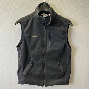 Columbia Vest Mens Medium Titanium Tech Fleece Please Read - Picture 1 of 7