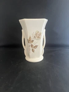 Vintage McCoy Keramik weiße Zylindervase - Bild 1 von 4
