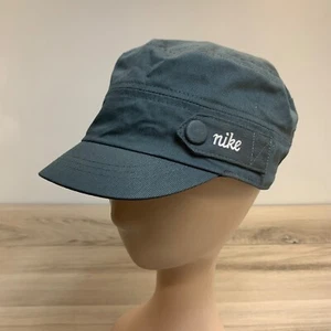 NIKE GOLF Cadet Hat Adjustable Flat Top Cap Swoosh Spellout Minimal Women's - Picture 1 of 10