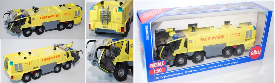 Siku Super 2105 Rosenbauer Flugfeldlöschfahrzeug, ca. 1:50, Sondermodell  - Bild 1 von 1