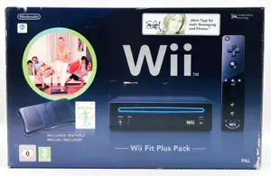 Nintendo Wii RVL 101 Schwarz Wii Fit Plus Pack Balance Board OVP - Bild 1 von 24
