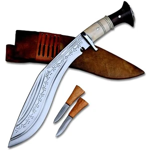 12 inches long Blade kukri Machete-Gurkha khukuri-Tempered-sharpen-Ready to use - Picture 1 of 8
