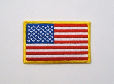 USA American Flag Iron On Patch 3.5" x 2.25" New - Image 1 of 2