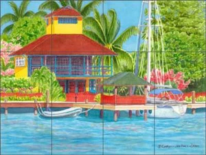 Tropical Home Tile Backsplash Drew Ceramic Mural RW-EJD006 - Picture 1 of 2