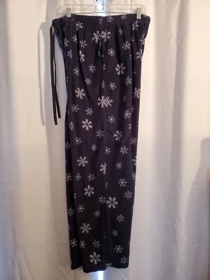 Mens Stafford Sleep Lounge Pants Blue White With Pockets Size XL Snowflakes - Image 1 of 4