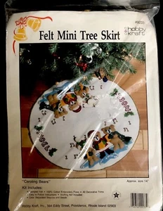 Hobby Kraft fieltro mini falda árbol villancicos osos #9233, fieltro Navidad falda kit - Imagen 1 de 4