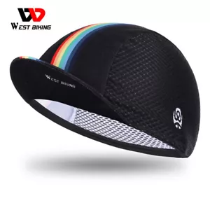 WEST BIKING Summer Breathable Cycling Cap Sports Bicycle Helmet Sun Hat Black - Picture 1 of 10