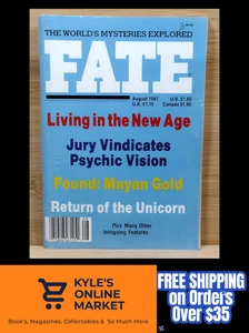 FATE Magazine The World's Mysteries Explored AUGUST 1987 No Label - Imagen 1 de 24