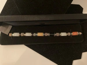 SS w Multi Colored Stone Clasp Bracelet - Picture 1 of 7