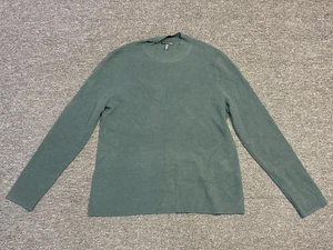 Eileen Fisher Sweater Womens Large Green Wool Crewneck Pullover Long Sleeve - Picture 1 of 5