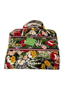 Vera Bradley hängende gesteppte faltbare Reise Kulturbeutel Organizer Mohnfelder - Bild 1 von 8