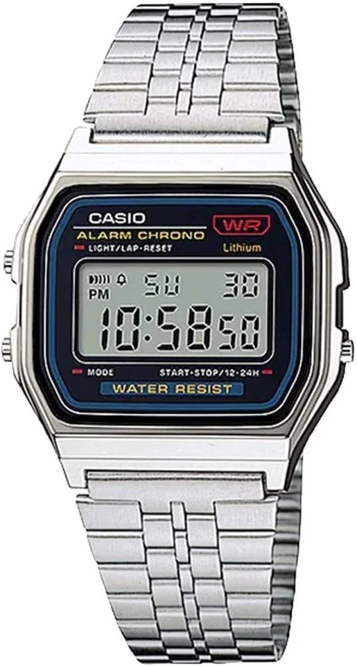 Casio A159w-n1 Mens Classic Stainless Steel Digital Watch Vintage Retro