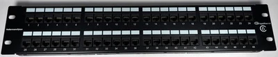 CAT6 48 Port Patch Panel RJ45 110 UL Network Ethernet 19" Rack Mount 2U T568B - Image 1 of 4