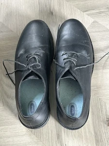 Scholl Derby Shoes Black Leather Mens UK 11 - Picture 1 of 4