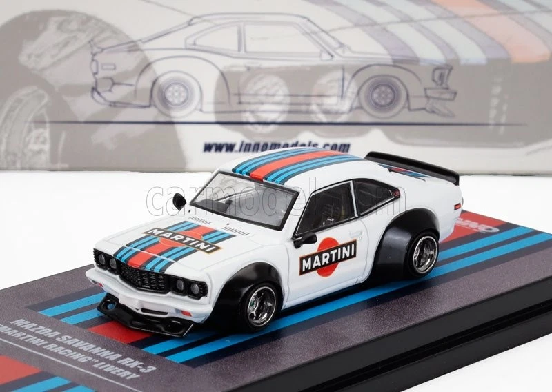 1/64 INNO-MODELS - MAZDA - SAVANNA RX-3 MARTINI RACING LIVERY RACING IN64-RX3-MT - Immagine 1 di 1