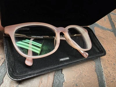 Monturas para gafas Lucky Brand D221 PINK HORN borde completo cuadrado dorado 52-17-140 Foto 1 de 3