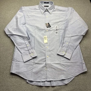 Chaps Ralph Lauren Dress Shirt Men Large 16/35 Long Sleeve Button Up Oxford Blue - Picture 1 of 11