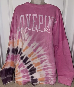 Victoria Secret Pink Varsity Tunic TieDye Love Pink XL ๐โค๏ธ - Picture 1 of 6