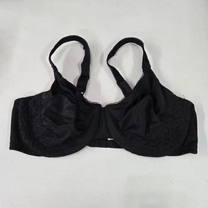 Olga Women Bra 40D Black Adjustable Strap Underwired Lace Unlined - Picture 1 of 9