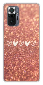 Coque en silicone imprimée compatible Xiaomi Redmi Note 10 Pro Paillettes coeur - Picture 1 of 3