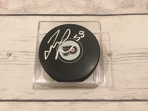 Taylor Leier Signed Autographed Philadelphia Flyers Hockey Puck b - Picture 1 of 1