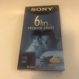 SONY T-120 6 ore nastri VHS vuoti di alta qualità SIGILLATI NUOVI DI ZECCA - Foto 1 di 6