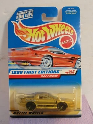 1998 Hot Wheels #653 Primo Edizioni 16/40 Iroc Firebird Oro W/ Gdyr Nero 5 Sp - Immagine 1 di 4