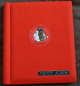 ORIGINAL CHICAGO BLACKHAWK AUTOGRAPHS CANDID PHOTOS VINTAGE ALBUM HOCKEY