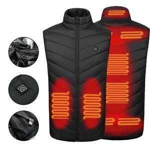3 Levels USB Electric Heated Vest Winter Heated Jacket Quick Heating Body Warmer - Picture 1 of 11