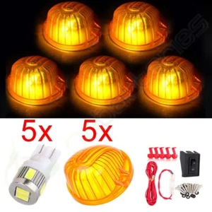Paquete de kit de cableado de lámpara de luces LED 6 SMD marcador de techo de cabina ámbar de 5 piezas para camioneta Chevy - Imagen 1 de 11