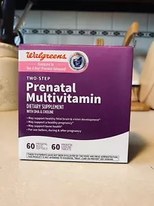 Prenatal Multivitamin Two Step 60 CT Softgels 60 Ct Choline Tablets Free S & H! - Picture 1 of 5