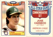 Jose Canseco 1989 Topps Baseball Card 6  Oakland Athletics