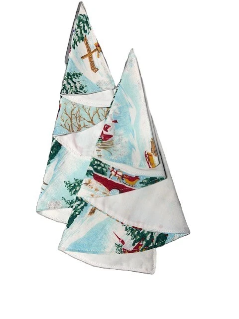 Elegante servilleta de Navidad predoblada árbol de Navidad mesa paño reutilizable Foto 1 de 4