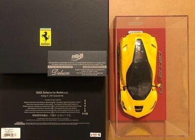 BBR 1/18 FERRARI LAFERRARI YELLOW/BLACK DELUXE RED LEATHER LTD EDT 09/10 NEW RRR - Image 1 of 4
