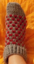 Calze da notte, babbucce donna, pantofole,uncinetto, handmade,3