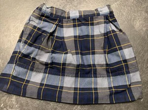 Lands' End School Uniform Girls Size 4 Plaid Box Pleated Skirt Skort Top Knee - Picture 1 of 5