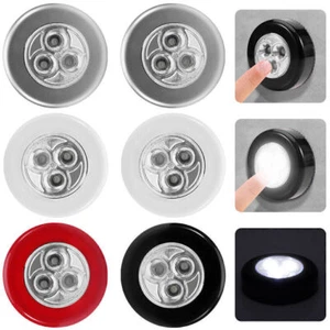 1-4 Pack LED Touch Push Light Self-Stick On Click Battery Button Spot Lights - Picture 1 of 32
