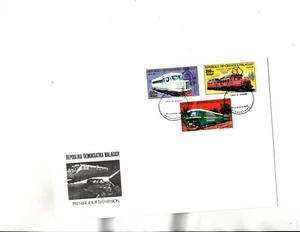 Malagasy FDC Sc#893,895,896 TRAINS - Picture 1 of 1