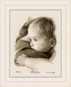 Diy Needlepoint Cross Stitch "Baby Hugs" Embroidery Kit. Unprinted Сanvas - Picture 1 of 1