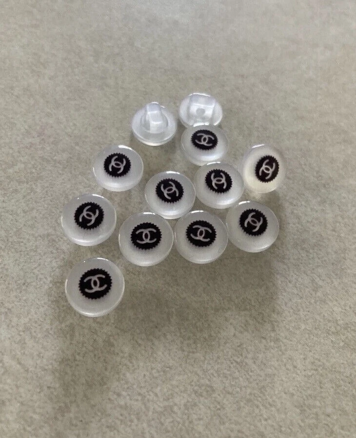 Chanel Vintage 9mm Pearl White Shank Buttons 12pc Set 3/8” - Image 1 of 4