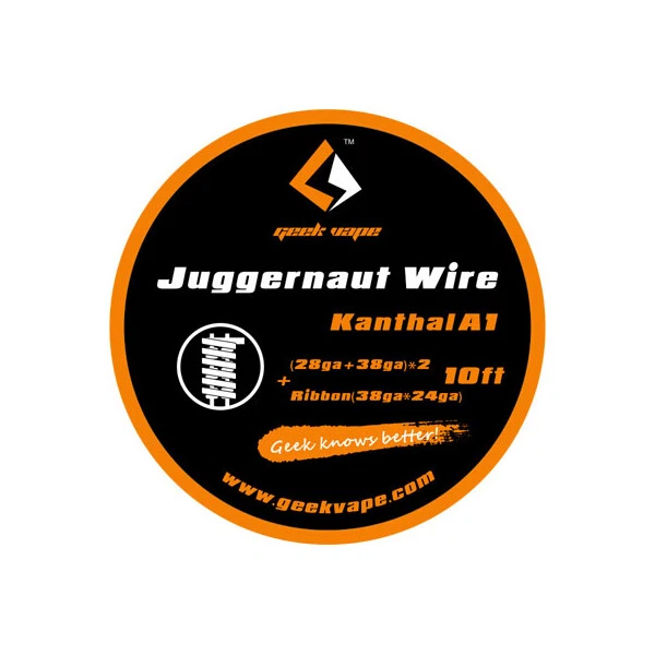 GeekVape Wickeldraht Juggernaut Wire Kanthal A1 (28GA + 38GA)x2 + 38GAx24GA • 3m - Bild 1 von 1