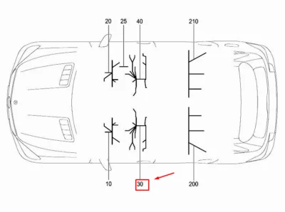 ЖГУТ ПРОВОДОВ ДЛЯ СПИНКИ ПЕРЕДНЕГО СИДЕНЬЯ MERCEDES-BENZ ML W166 A1665403102 - Изображение 1 из 4