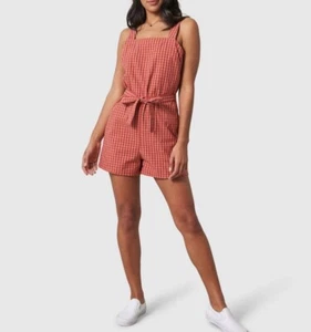 Mameluco retro orgánico United by Blue rojo guinga chile para mujer talla L - Imagen 1 de 10