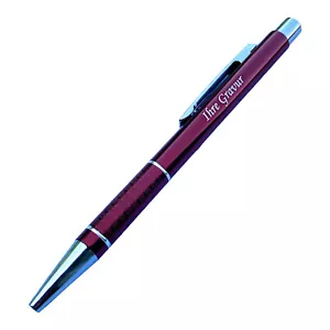 KUGELSCHREIBER Alu geriffelt rot mit Gravur, personalisierter Kugelschreiber - Bild 1 von 3