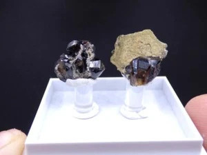 FD MINERALS: Twinned Cassiterite crystals - Panasqueira Mine - Portugal - pt 70 - Picture 1 of 3
