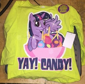 NWT My Little Pony Yay! Candy Glow In The Dark Lime Green Long Sleeve Shirt 3T - Picture 1 of 1