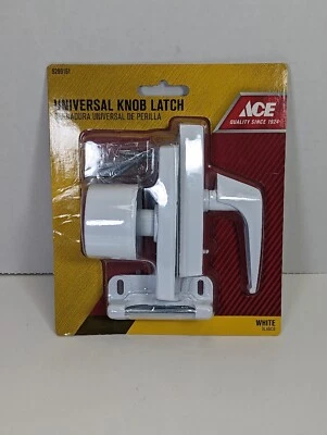 Pestillo de perilla redonda universal #5299151 puerta de tormenta/pantalla herrajes blancos as (nuevo en paquete) Foto 1 de 4