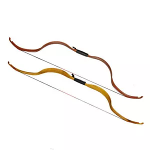 25Lbs Mongolian Detachable Longbow Hunting Recurve Bow 49" Practice Beginner - Picture 1 of 13